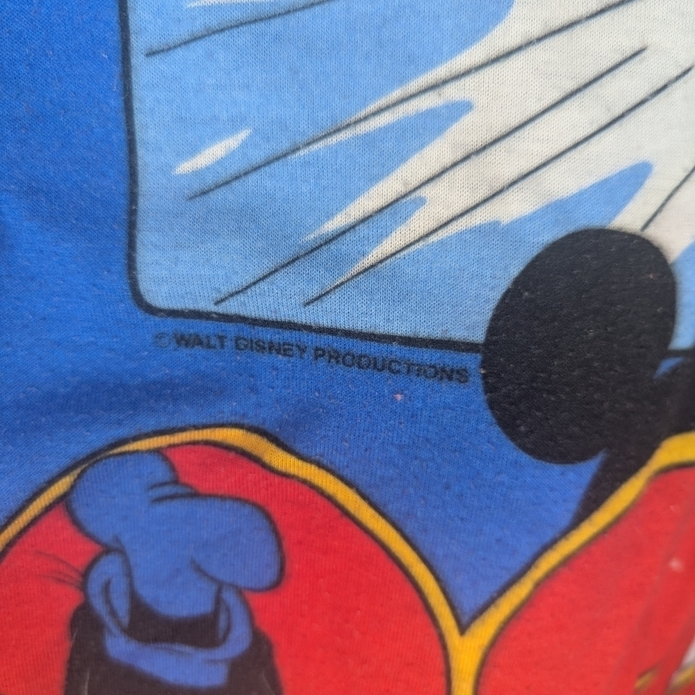 Vintage Disney World Mickey Mouse Pajama Sleep Shirt One Size mickey mouse - Picture 9 of 10